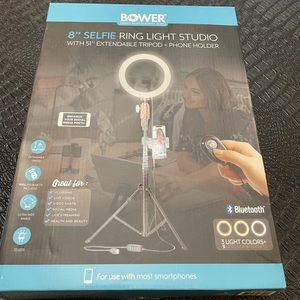 Bower Selfie Ring Light Stick 8’ Has Expandable     Tri-pod upto 51 inches
